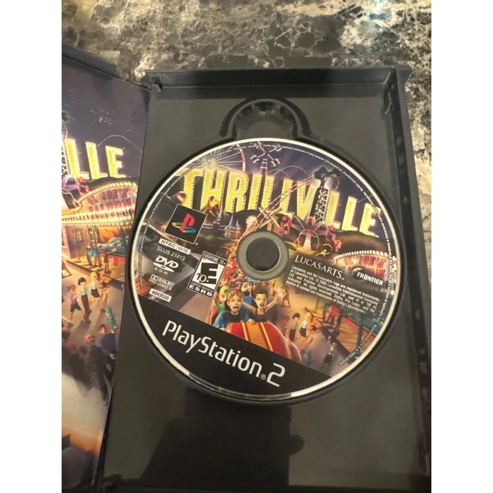 Thrillville Sony PlayStation 2 PS2 LucasArts Frontier Simulation Game NTSC U/C